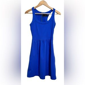 Cynthia Rowley Royal Blue Racer Back Sleeveless Tank Dress Fit & Flare Size XS
